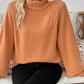 Bell Sleeve Cable Knit Turtleneck Sweater