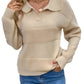 Johnny Collar Dropped Shoulder Sweater