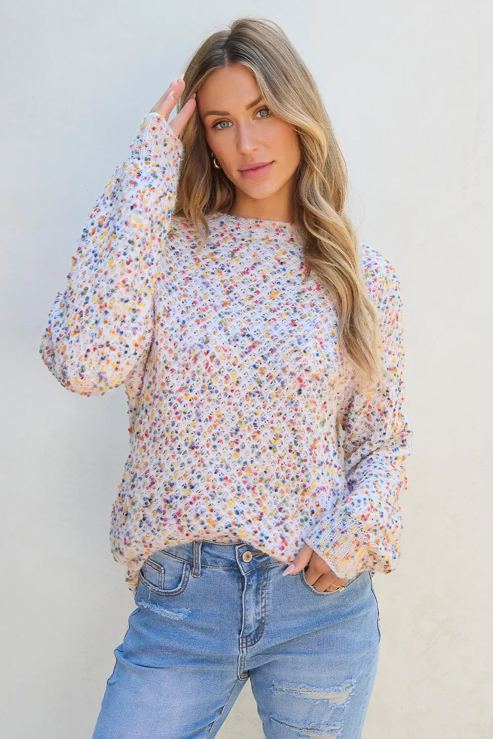 Confetti Knit Sweater – Colorful Speckled Cozy Knit