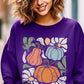 Fall Pumpkin Graphic Fleece Sweatshirt - Whimsical Appalachian Boutique