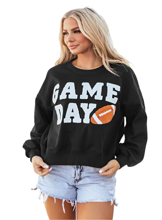 Game Day Graphic Varsity Pullover Sweatshirt