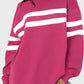 Striped Round Neck Dropped Shoulder Sweatshirt