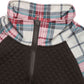 Quilted Plaid Half Zip Pullover Sweatshirt