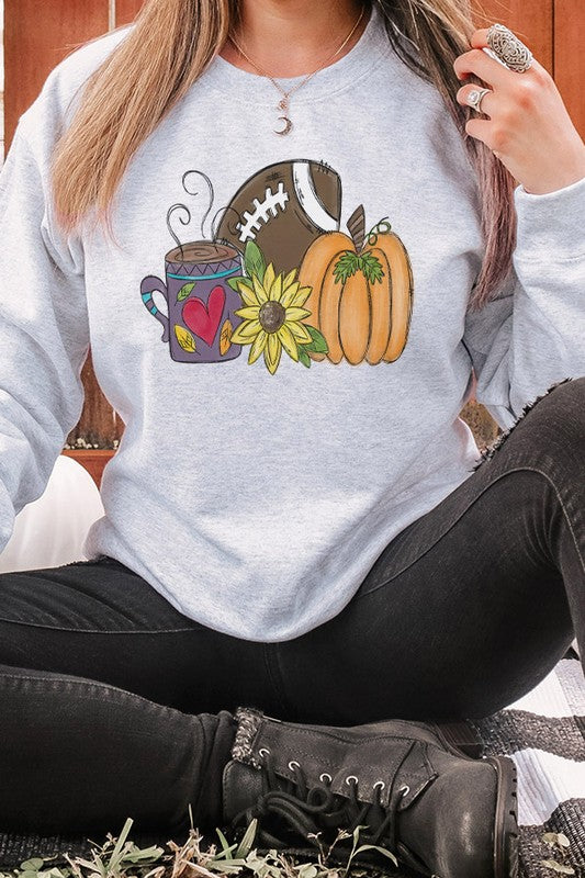 Gameday Fall Football Pumpkin Sunflower Sweatshirt