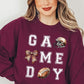 Game Day Football Graphic Fleece Sweatshirt - Whimsical Appalachian Boutique