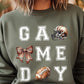 Game Day Football Graphic Fleece Sweatshirt - Whimsical Appalachian Boutique