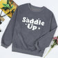 Saddle Up Dropped Shoulder Sweatshirt - Whimsical Appalachian Boutique