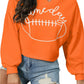 Game Day Football Graphic Notched Sweatshirt - Whimsical Appalachian Boutique