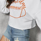 Game Day Football Graphic Notched Sweatshirt - Whimsical Appalachian Boutique