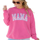 Floral Mama Embroidered Graphic Pullover Sweatshirt