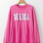 Floral Mama Embroidered Graphic Pullover Sweatshirt