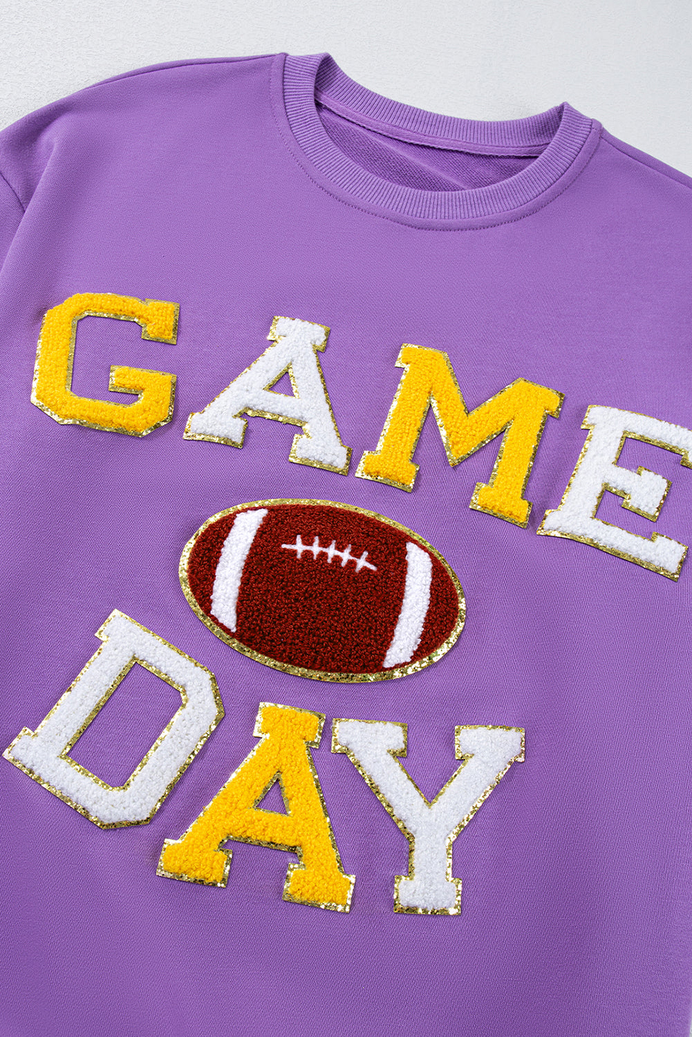 Game Day Chenille Embroidered Pullover Sweatshirt