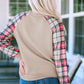 Trendy Plaid Sweatshirt with Quilted Body