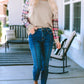 Trendy Plaid Sweatshirt with Quilted Body