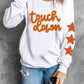 Touchdown Football Sweatshirt with Glitter Stars