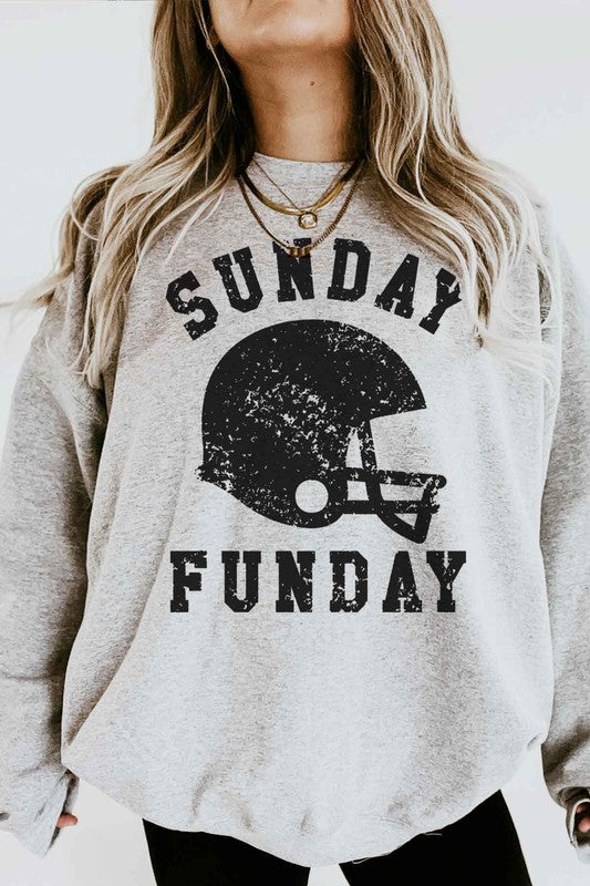 Sunday Funday Football Game Day Graphic Sweatshirt