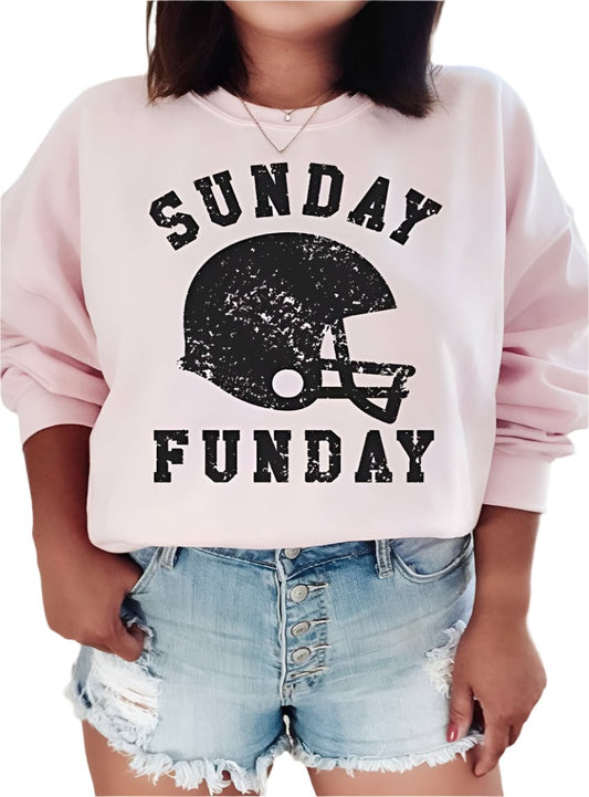 Sunday Funday Football Game Day Graphic Sweatshirt