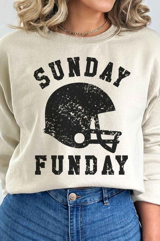 Sunday Funday Football Game Day Graphic Sweatshirt