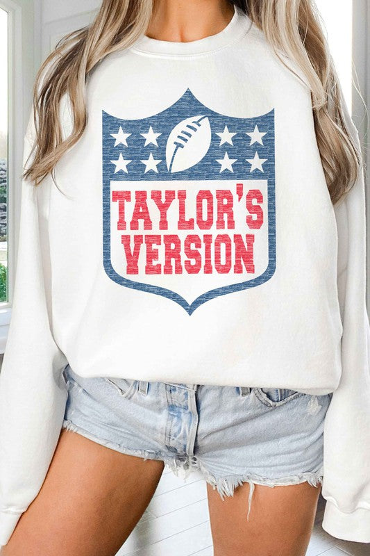 Taylor's Version Football Graphic Sweatshirt - Whimsical Appalachian Boutique