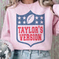 Taylor's Version Football Graphic Sweatshirt - Whimsical Appalachian Boutique