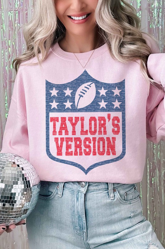 Taylor's Version Football Graphic Sweatshirt - Whimsical Appalachian Boutique