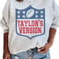 Taylor's Version Football Graphic Sweatshirt - Whimsical Appalachian Boutique