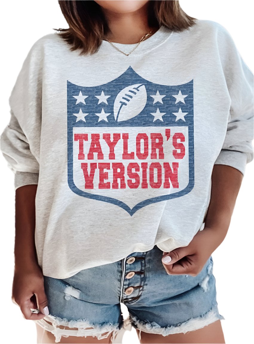 Taylor's Version Football Graphic Sweatshirt - Whimsical Appalachian Boutique