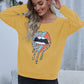 Leopard Lips Lightning Bolt Print Pullover Sweatshirt - Whimsical Appalachian Boutique