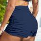 Ruched Mid-Rise Waist Swim Shorts - Whimsical Appalachian Boutique