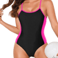 Contrast Spaghetti Strap One-Piece Swimsuit