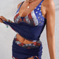 US Flag Drawstring Detail Two-Piece Swimsuit - Whimsical Appalachian Boutique