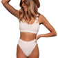 Scoop Neck Wide Strap 2 Piece Bathing Suit - Whimsical Appalachian Boutique