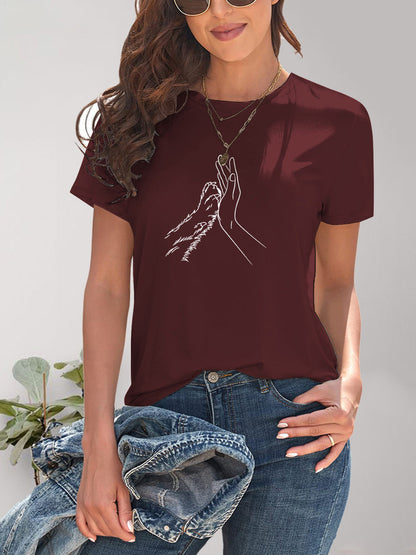 Hand-In-Paw Dog Lover's Graphic Tee - Whimsical Appalachian Boutique