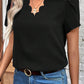 Scalloped Trim V-Neck T-Shirt - Whimsical Appalachian Boutique