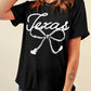 Texas Rope Bowknot Graphic Tee - Whimsical Appalachian Boutique