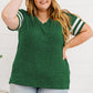 Plus Size Striped V-Neck Tee Shirt - Whimsical Appalachian Boutique