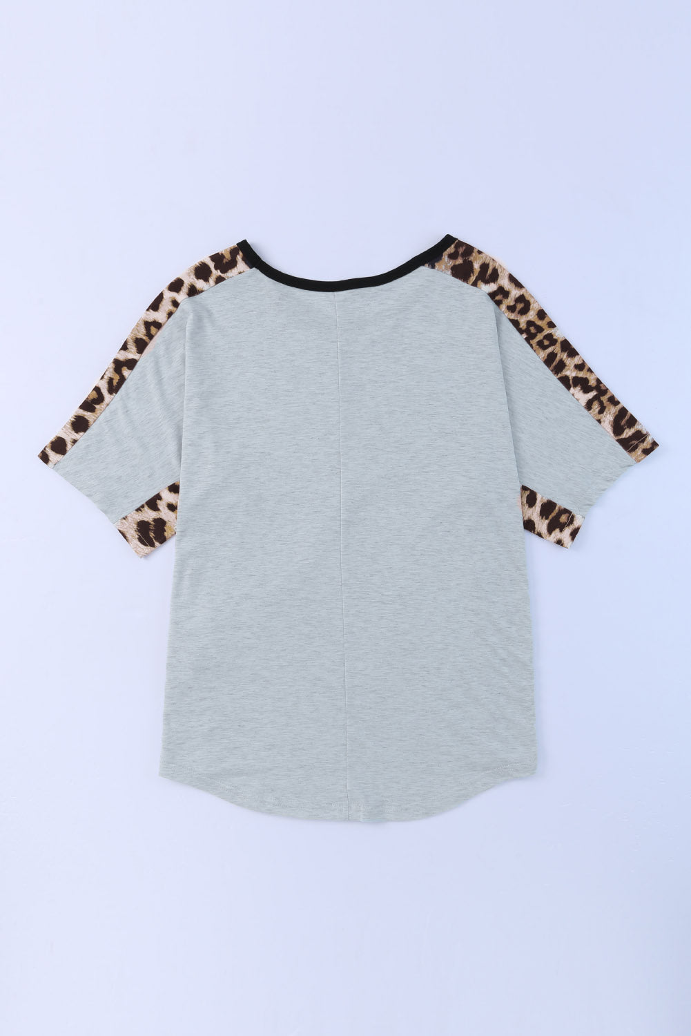 Leopard Bow Round Neck Half Sleeve T-Shirt - Whimsical Appalachian Boutique