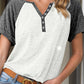 Raglan Sleeve Contrast Trim T-Shirt - Whimsical Appalachian Boutique