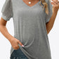 Swiss Dot Puff Sleeve V-Neck Tee - Whimsical Appalachian Boutique