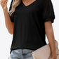 Swiss Dot Puff Sleeve V-Neck Tee - Whimsical Appalachian Boutique