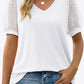 Swiss Dot Puff Sleeve V-Neck Tee - Whimsical Appalachian Boutique