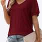 Swiss Dot Puff Sleeve V-Neck Tee - Whimsical Appalachian Boutique