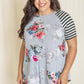 Plus Size Striped Sleeve Tee - Whimsical Appalachian Boutique