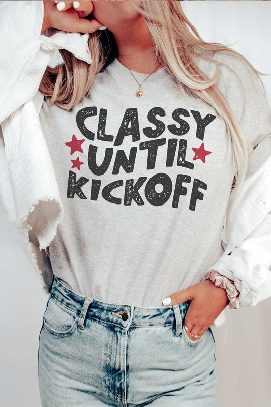 Classy Until Kickoff Graphic T-Shirt