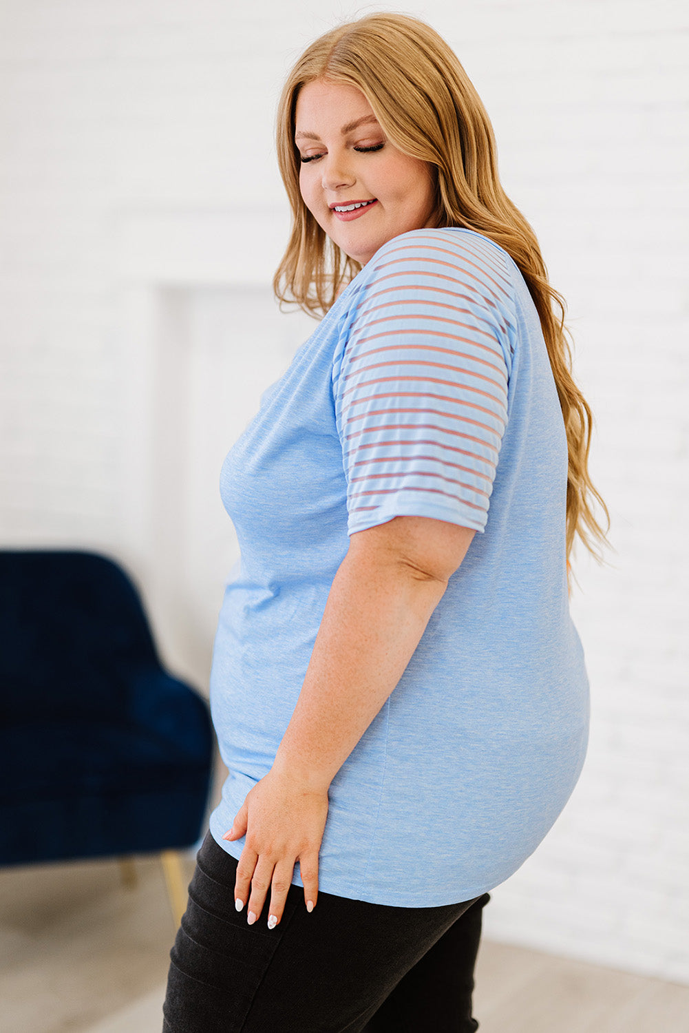 Plus Size V-Neck Raglan Sleeve Tee - Whimsical Appalachian Boutique