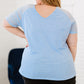 Plus Size V-Neck Raglan Sleeve Tee - Whimsical Appalachian Boutique