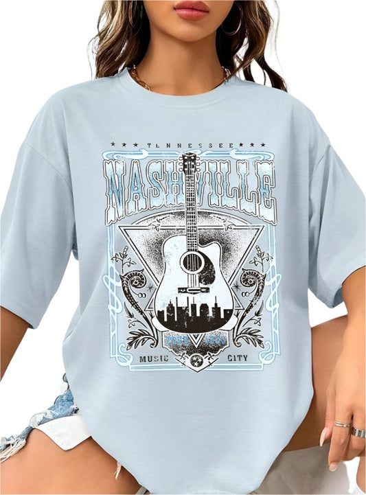 Music City Nashville TN Graphic T-Shirt - Whimsical Appalachian Boutique