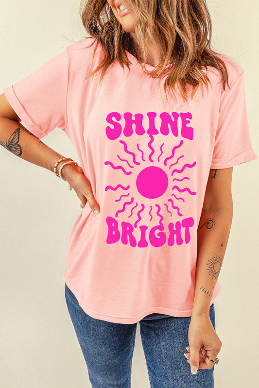 Positively Radiant 'Shine Bright' Round Neck Tee - Whimsical Appalachian Boutique