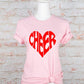 Cheer Heart Graphic T-Shirt For Cheerleaders