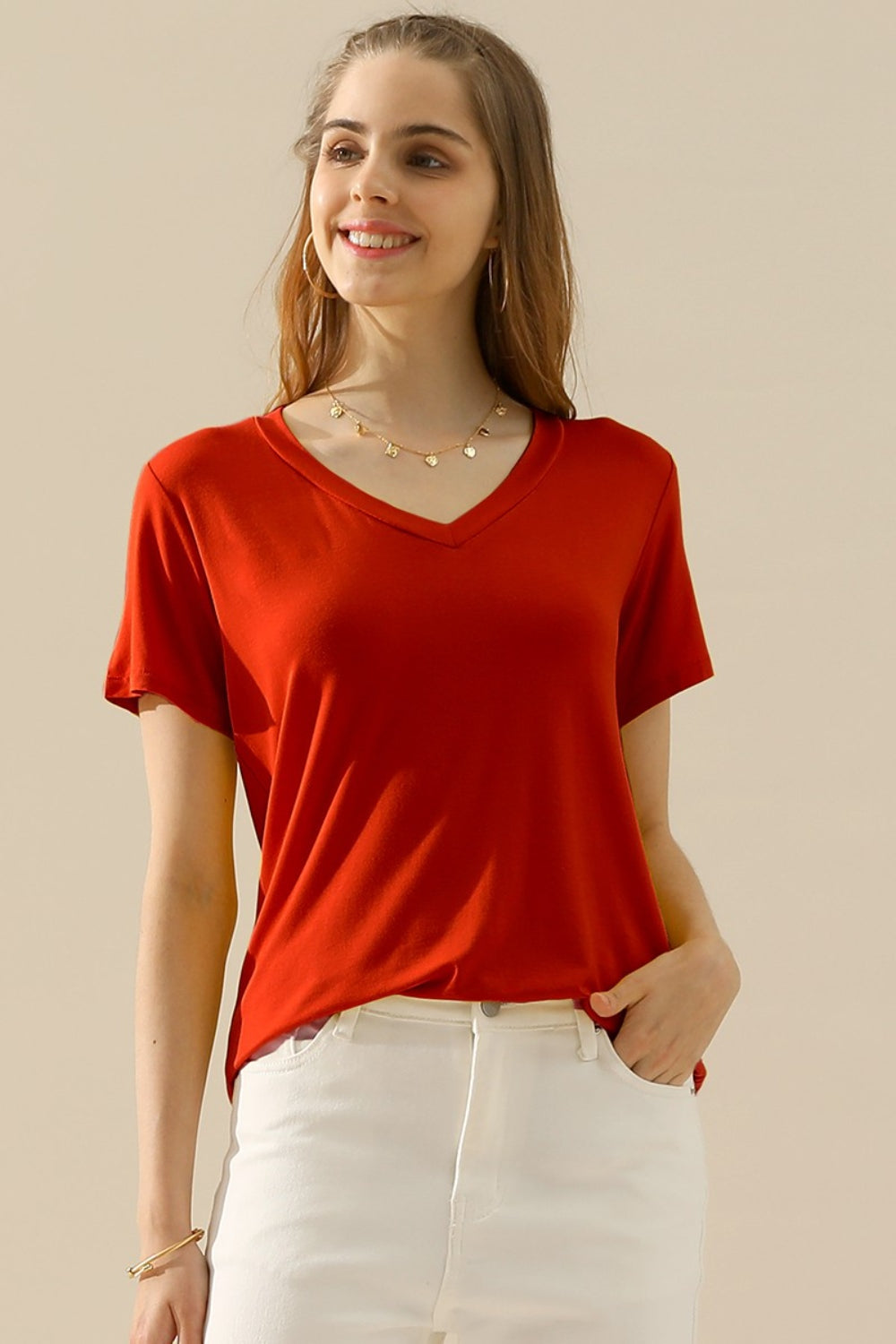 Essential Short Sleeve V-Neck T-Shirt - Whimsical Appalachian Boutique